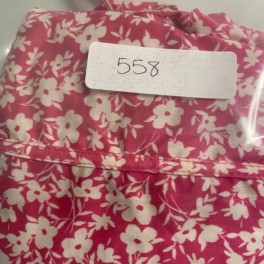 Zara Pink Flower One Piece Bodysuit Tank Top Corset Size XS Y2K Barbiecore